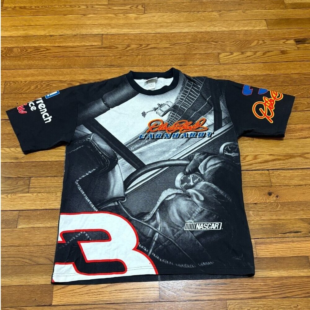 Vintage NASCAR Dale Earnhardt All Over Print T Shirt Mens Large Chase Authentic